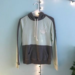 Hollister mint and gray sweatshirt